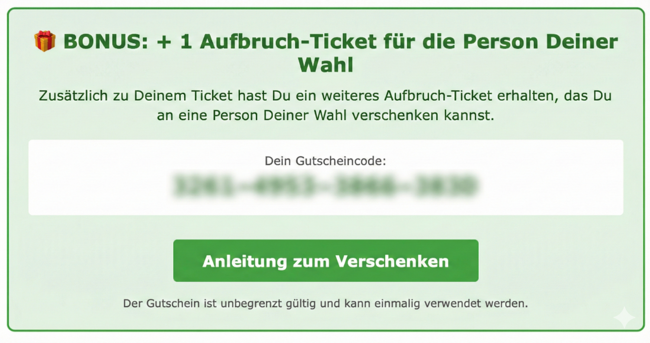 Gutscheincode E-Mail